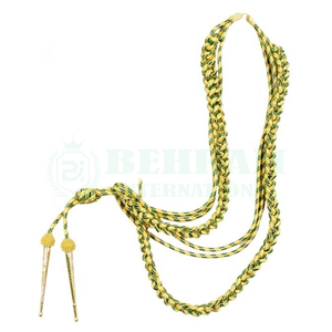 Ceremonial Uniform Eco-Friendly Customized Gold <b>Silver</b> Aiguillettes <b>Dress</b> Cords with Metal Tips Bullion Wire Hand Knitted - Product Image 6
