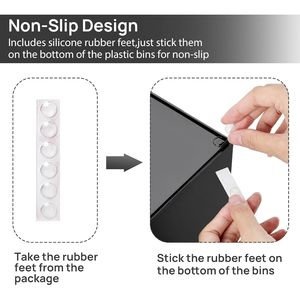 <b>Small</b> Stackable Storage <b>Drawers</b>-Black Plastic Organizer for Cologne Vanity Office Desk Bathroom - Product Image 5