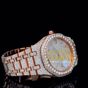 Reloj de Hombre de Cuarzo con Diamantes de Moissanita, Estilo Hip-Hop, Deportivo y de Negocios, con Esfera de Acero Inoxidable y Cristal de 41 mm, Color Blanco - Product Image 2