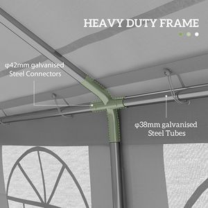 Tenda Carport Bianca Resistente 32x16ft con Pareti in PVC Rimovibili e Telaio in Acciaio - Impermeabile e Tessuto in Poliestere - Product Image 5