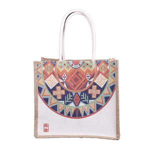 Bolsa de Compras de Yute Orgánico con Cierre Superior y Asas Suaves - Product Image 4