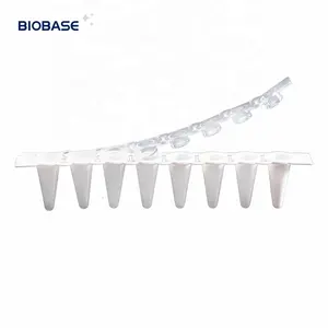 BIOBASE Китай 8-полосная трубка + оптический плоский колпачок, белые 125 пары/коробка, 10 коробок/коробка для лабораторного использования PCR трубка для больницы