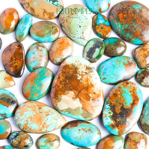 พลอยเทอร์ควอยซ์โรยสตันคุณภาพสูง รูปทรงและขนาดผสมแบบธรรมชาติ สำหรับทำแหวน จี้ ต่างหู และเครื่องประดับอื่นๆ - Product Image 2