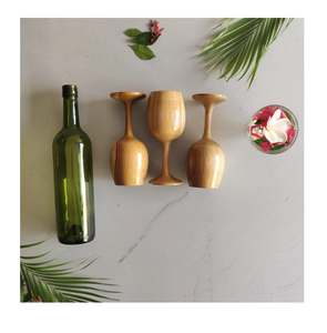 Copa de vino tinto de madera, precio económico, accesorios rústicos para bar, increíble copa de madera para beber vino tinto - Product Image 3