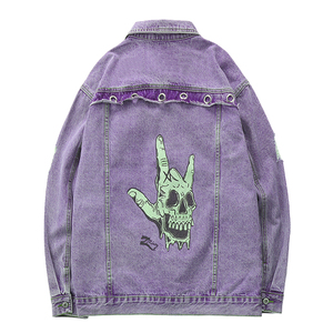 Veste en jean pour homme de qualité supérieure, coupe classique, effet délavé, style camionneur, décontractée, style urbain, hiver, vintage, Y2K, mode hip-hop - Product Image 2