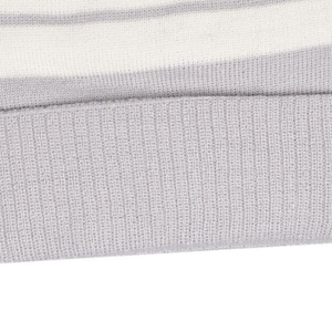 Bonnet tricoté rayé tendance 2026 avec patch de marque personnalisé, dégradé gris, chapeau d'hiver, casquette streetwear urbaine, vente en gros - Product Image 3