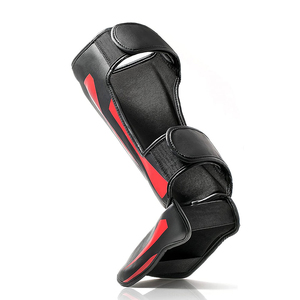 High Quality OEM Shin Pads Lightweight Breathable Cowhide Shin Guards Custom Logo Leg Protection Equipment for Adults - Product Image 3