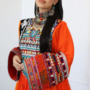 Vestido Afgano Kuchi Hecho a Mano al por Mayor, Tela de Algodón de la Mejor Calidad, Kuchi Afgano con Bordado, Diseño Único - Product Image 5