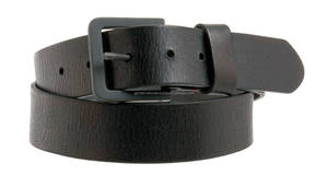 เข็มขัดหนังสีดำหัวเข็มขัดสีดำ - Product Image 6