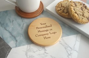 Personalised <b>Wooden</b> Round Coaster Heat Resistant <b>Wooden</b> <b>Square</b> Tea Coasters Dining Table Living Room By Universal Overseas INDIA - Product Image 5