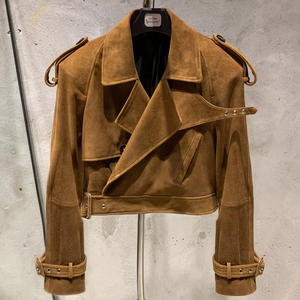 PU <b>Leather</b> Windproof Moto Jacket Solid Colour V-neck Hooded Polyester Lining Zipper Closure Slim Fit Regular Length Winter Front - Product Image 6