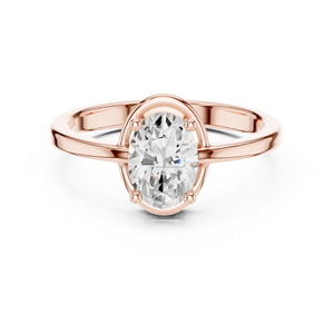 Joyas de prueba de vino Anillo de compromiso de 10K con diamante de moissanita brillante redondo - Product Image 3