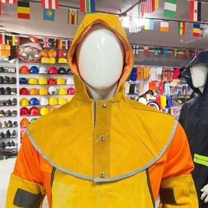 Casco de soldador de cuero de vaca ignífugo con protección para cuello, hombros y cabeza, tipo capucha, para trabajos de soldadura - Product Image 4