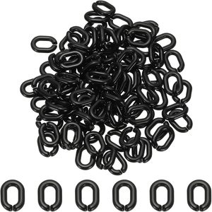 Acrylic Linking Rings Oval <b>Quick</b> <b>Link</b> Connectors for Curb Chains Purse Eyeglass Chain DIY Craft Making 15x9x3mm (Clear) - Product Image 1
