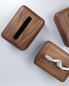 Caja Organizadora de Madera de Acacia Natural, Duradera, para Pañuelos, Decorativa, Ecológica, de Madera, para el Hogar - Product Image 5