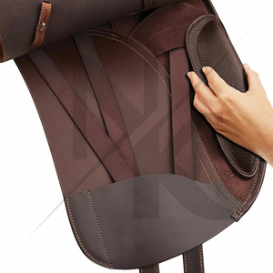 Silla de doma inglesa de alto rendimiento, de contacto estrecho, de cuero genuino con estructura de madera, productos de carreras de caballos ingleses de la India. - Product Image 3