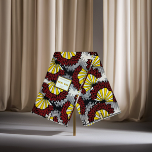 Tela Ankara Nigeriana de Alta Calidad 100% Algodón, Estampado de Cera Dorada Ecológico para Ropa de Bebé Niño, 6 Yardas, Vestido Pesado - Product Image 4