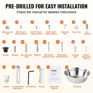 ที่วางชามอาหารสุนัข2ชั้นพร้อมตู้เก็บของเล่นและอาหาร - Product Image 4