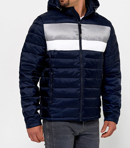 Two color design OEM Wholesale Custom Winter Warm Quilted Bubble Down Padded Puffer <b>Jackets</b> With Hooded <b>jacket</b> - Product Image 5