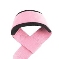Sangles de levage roses personnalisées avec logo pour femmes - Sangles de poignet rembourrées pour la musculation et les entraînements de soulevé de terre en salle de sport