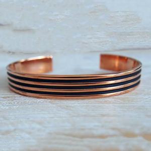 Women hand wear full <b>copper</b> premium healing Plated <b>Copper</b> Alloy Cuff <b>Bracelet</b> Geometric Pattern Classic Style Jewelry - Product Image 3