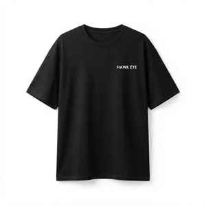 Camiseta de Algodón Negra Holgada para Mujer, Cuello Redondo, Manga Corta, Informal, con Estampado de Logotipo, Transpirable - Product Image 6