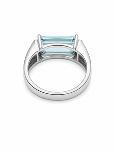 แหวนอะความารีนและเพชรเงินแท้ 925 - Product Image 3