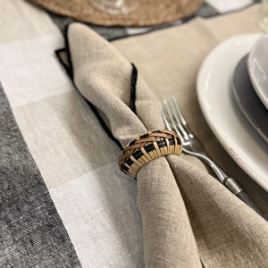 Handmade Natural Wicker Rattan Napkin Rings Spring Dining <b>Table</b> Decoration for Kitchen and <b>Party</b> Banquet Dinner Napkins Holder - Product Image 3
