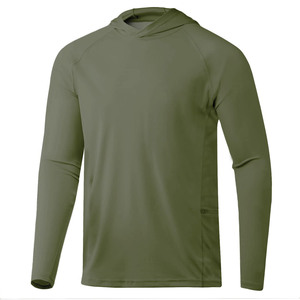 Sudadera de pesca con diseño personalizado, protección solar, manga larga, para hombre, de secado rápido, a precio económico. - Product Image 1