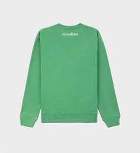Sweat-shirt à col rond en chenille 2025, 100% coton premium, tissu éponge français, haute qualité, logo vert imprimé, sweat-shirt et pantalon - Product Image 3