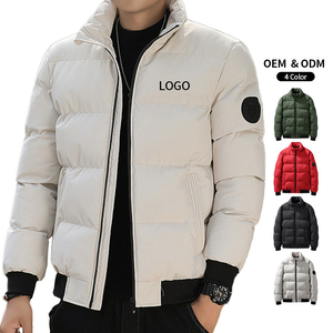 High Quality Breathable Fleece Puffer <b>Jacket</b> Men Custom Logo Winter Streetwear Trap <b>Star</b> Plus Size Stand Collar Polyester/Cotton - Product Image 2