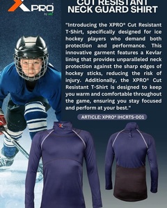 Maillot de hockey sur glace professionnel personnalisé à compression, manches longues, protection du cou, résistant aux coupures, séchage rapide, pour prévenir les blessures - Product Image 4