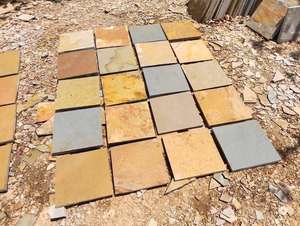 Dalles et carreaux en pierre calcaire jaune Tandur de qualité supérieure avec finition naturelle, coupés à la main et à la machine pour les allées et les sols extérieurs - Product Image 2