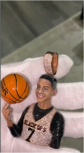 ลดราคาพิเศษ! จี้เพชรโมอิสซาไนต์ทรงสปอร์ตฮิปฮอปสำหรับผู้ชาย ทำจากเงินแท้ 925 คุณภาพ VVS  ผ่านการทดสอบเพชร - Product Image 2