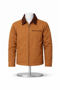 แจ็คเก็ตผู้ชายรุ่น High Version Main Line Detroit Winter ห้าสี ผ้าแคนวาสบางสไตล์วินเทจ กันลม ซิปหน้า โลโก้ - Product Image 6