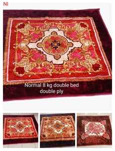 Lanchein Raschel <b>Blanket</b> 100% Polyester Double-layer <b>Thick</b> Winter Warm Floral Printed Pattern Soft Sleeping Four Seasons by hi - Product Image 3