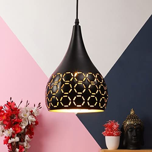 Modern Industrial Pendant <b>Light</b> Pack Cutout Pattern Hanging <b>Ceiling</b> Fixtures Contemporary Overhead Lamps for Home Cafe and Bar - Product Image 2