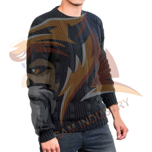 Pull à col roulé élégant pour homme, mode hiver, coupe ajustée, moderne, confortable, manches longues, tricoté, 100% laine - Product Image 4