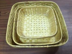 Multicolor Indian Handcrafted <b>Bamboo</b> Storage <b>Basket</b> with Handle Natural Woven <b>Basket</b> Available at Wholesale Price - Product Image 5