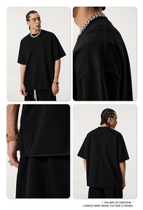 Traje de Verano de Manga Corta para Hombre, Conjunto de Camiseta y Pantalones Cortos de Seda Helada, Ropa Deportiva Casual a la Moda - Product Image 6