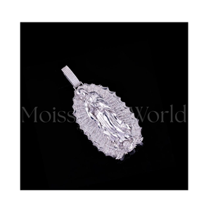 Collar con Colgante de Diamante Moissanita de Plata 925, Diseño Exclusivo, Estilo Hip Hop, Joyería de Lujo, Regalo de Moda en Oferta - Product Image 1