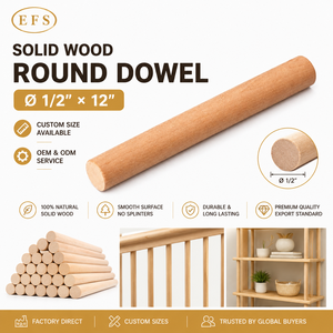 <b>Wooden</b> Rolling Pin Round Shape Polished Natural Material Kitchen Utensils Home Decoration DIY Crafts Vietnam - Product Image 1
