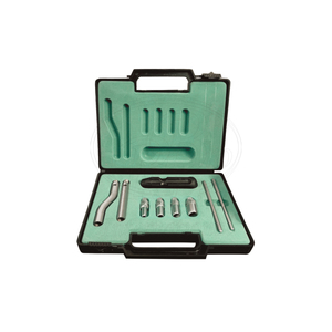 Kit de 9 Elevadores Dentales Burgess Wolf Tooth con Cabezas Circulares de Acero Inoxidable y Caja de Plástico - Product Image 1