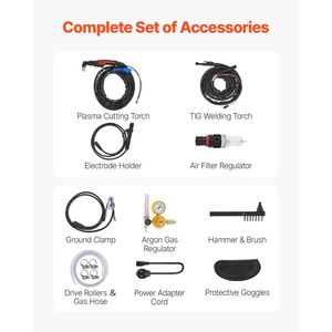 Máquina de Soldadura y Corte por Plasma 3 en 1 CT-520GD TIG/MMA, Arco Piloto Sin Contacto de 30A y Cortador de Plasma de 200A - Product Image 6