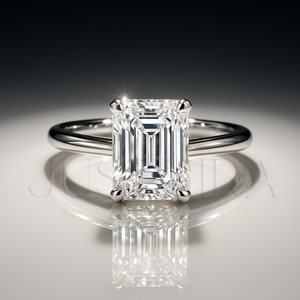 Most Selling Solitaire Emerald Cut Diamond Ring for Everyday Wear Office Use and Elegant Styling <b>Wedding</b> Engagement Ring For He - Product Image 1