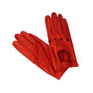 Gants de conduite en cuir sans doigts, style vintage racing, sur mesure OEM ODM, prix usine - Product Image 4