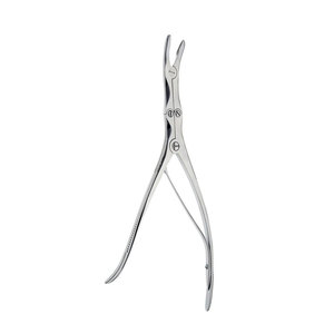 Rongeur à os manuel en acier inoxydable à double action, à mâchoires larges courbées, instrument chirurgical orthopédique pour une coupe précise des os - Product Image 2