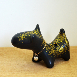 Cachorro pequeño de papel maché hecho con papel reciclado, materiales ecológicos, hecho a mano por artesanos tailandeses con experiencia. - Product Image 2