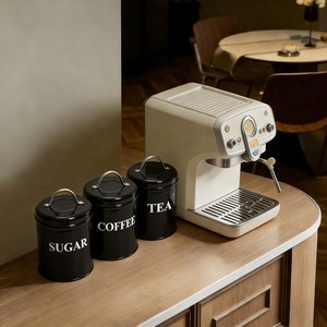 Wholesale Decorative Metal <b>Tea</b> <b>Coffee</b> <b>Sugar</b> Storage Jars Custom Logo Metal Canister - Product Image 4