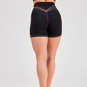 latest Women's High-Waist Seamless Yoga Biker Shorts <b>Tummy</b> <b>Control</b> Workout Pants with Pockets Custom Gym Sport Fitness shorts - Product Image 4